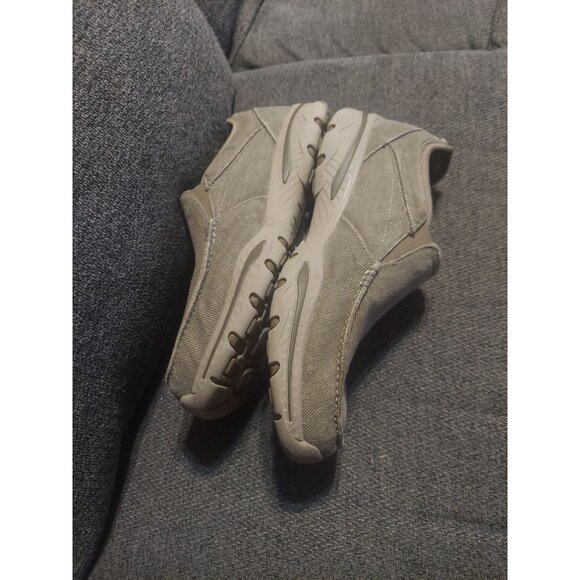 Skechers Cohagen Memory Foam Men's Slip On Canvas Shoes Taupe Size 8 Casual - Picture 3 of 9